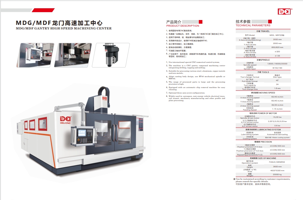 MDF GANTRY HIGH SPEED MACHINING C