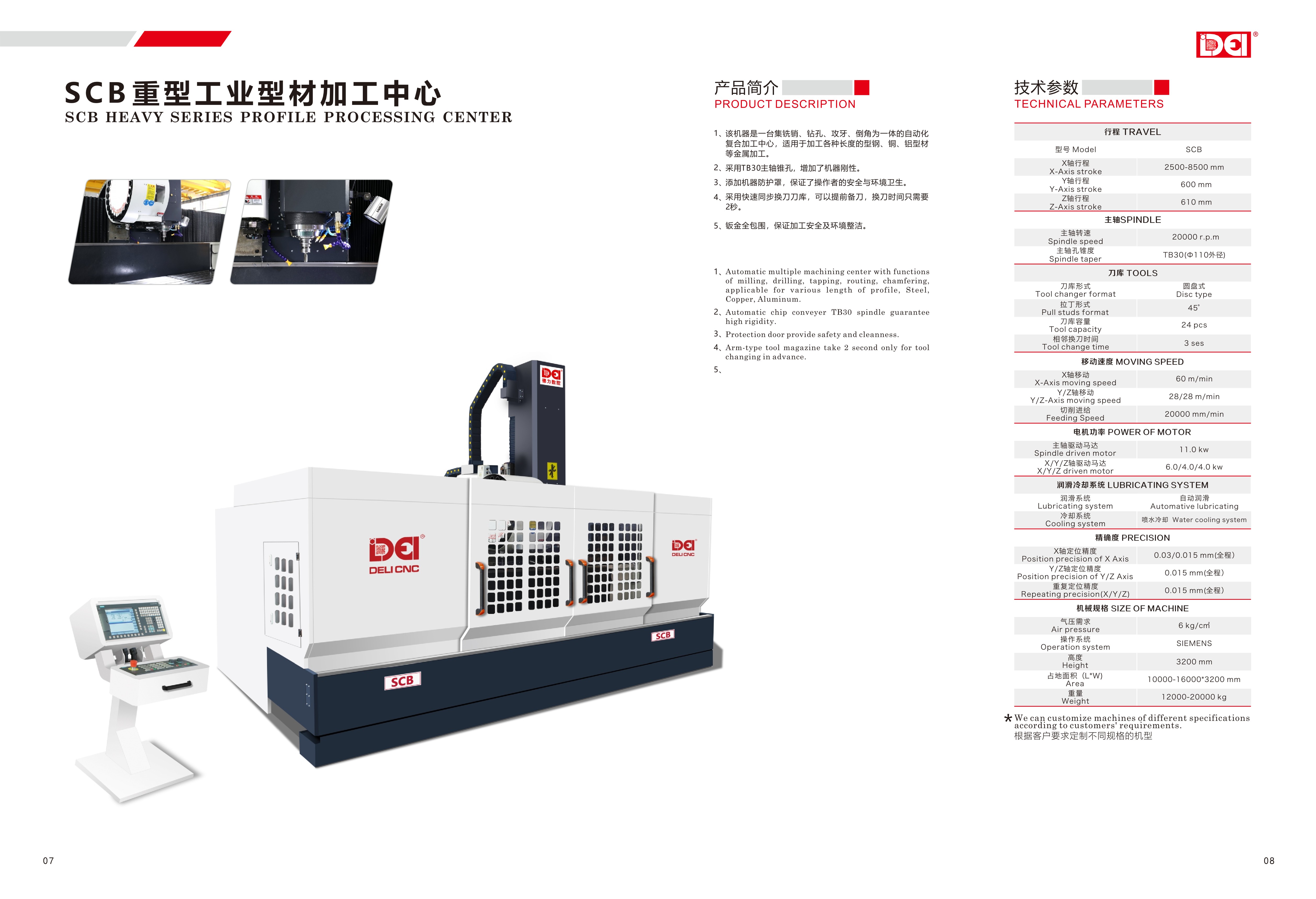 SCB HEAVY SERIES PROFILE PROCESSING CERTER