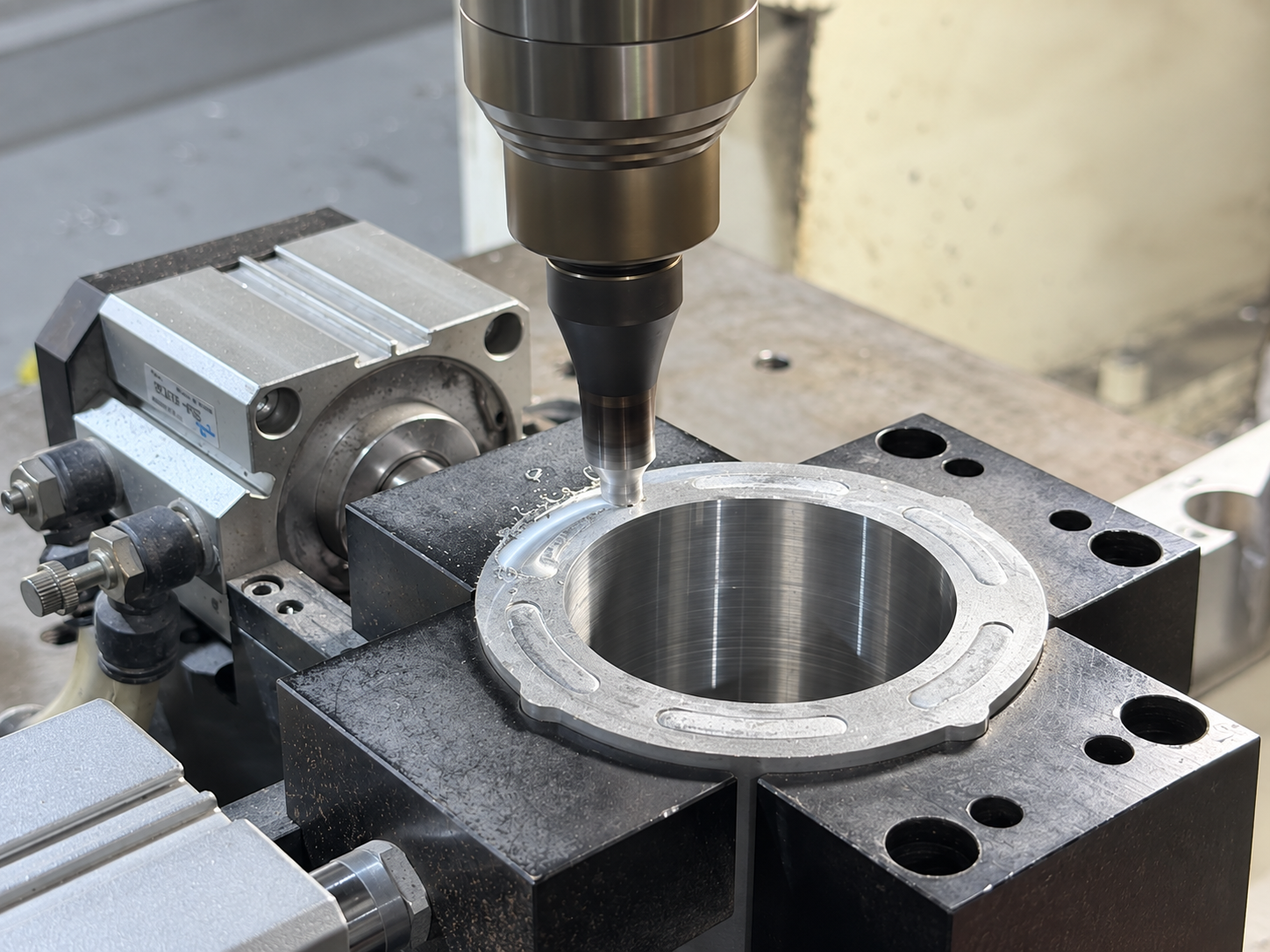 Friction stir welding of an aluminum EV motor housing