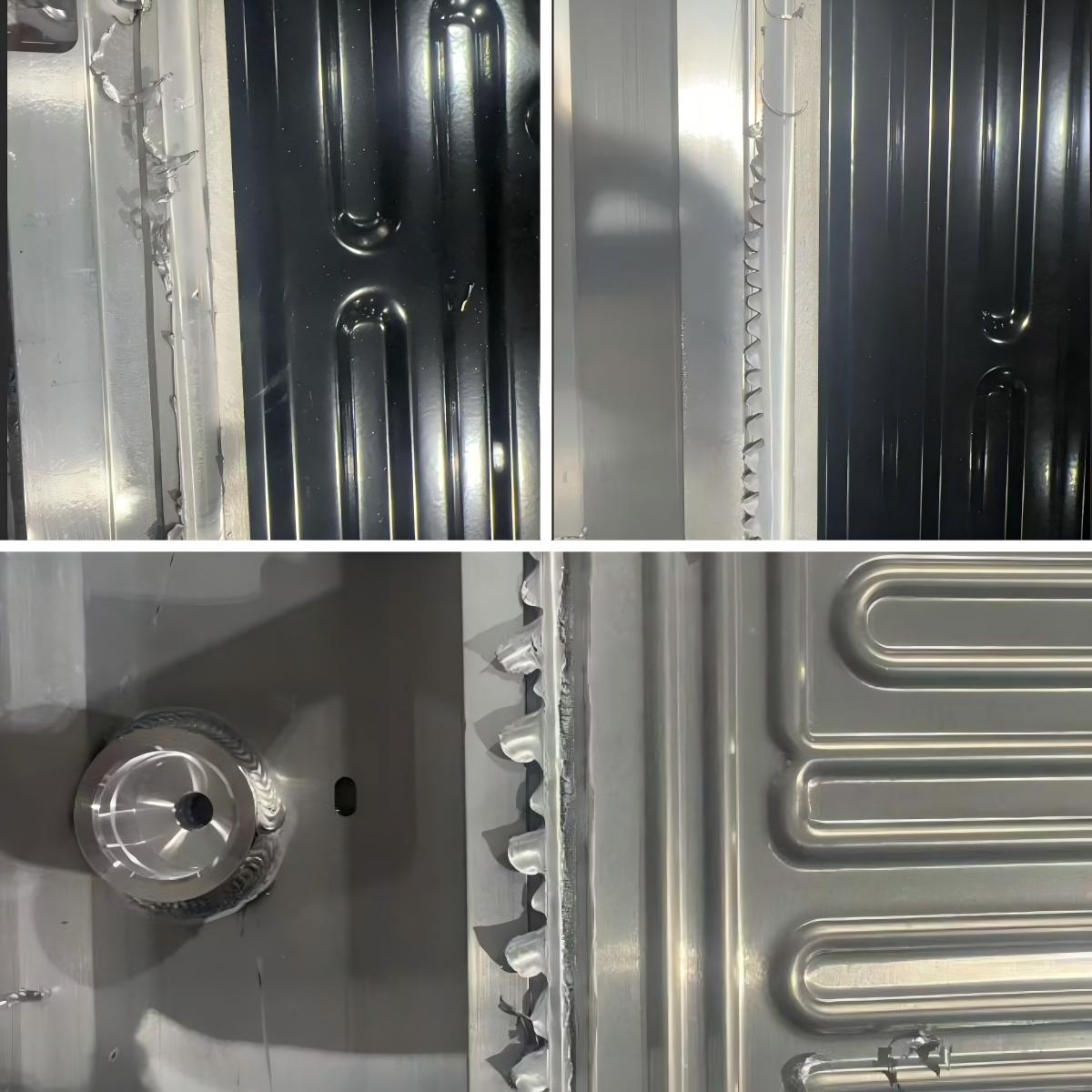 Surface defects and excessive flash observed during aluminum friction stir welding